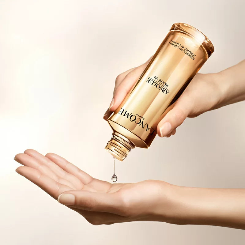 Lancôme Absolue Rose 80 Essence Lotion 150ml packaging and texture
