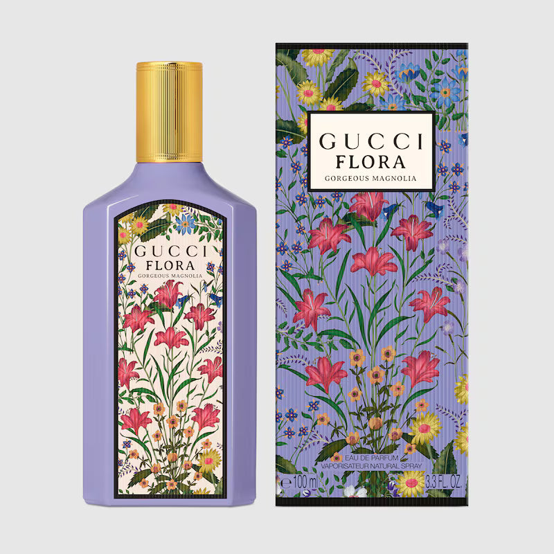 Gucci Flora Gorgeous Magnolia 100ml Box Packaging - Flora Pattern Design