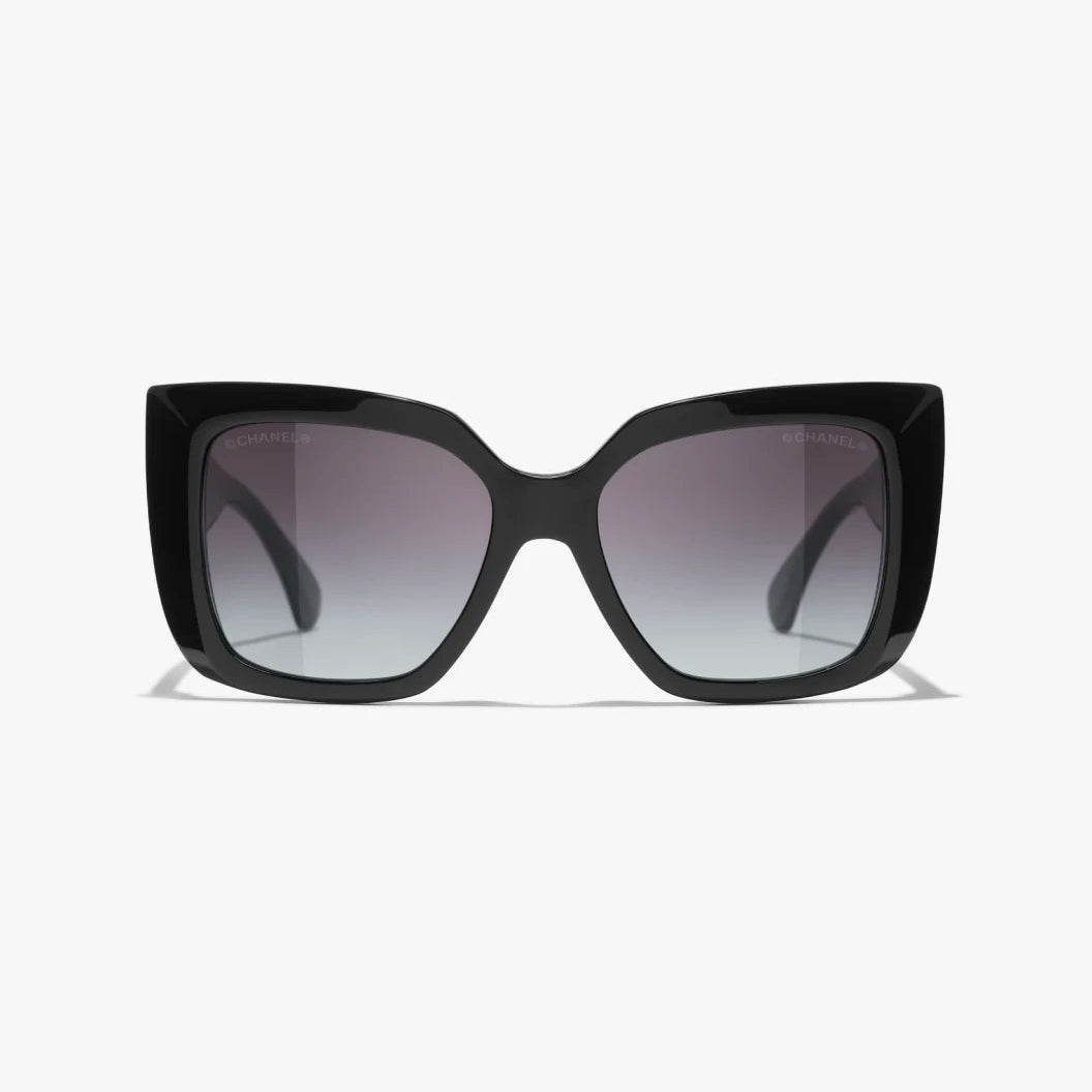 Chanel butterfly sunglasses with interlocking CC logo and gradient lenses