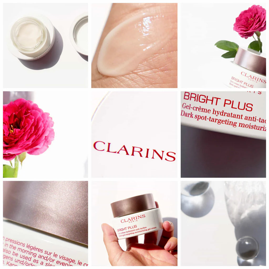 Lightweight gel-cream texture of Clarins brightening moisturizer