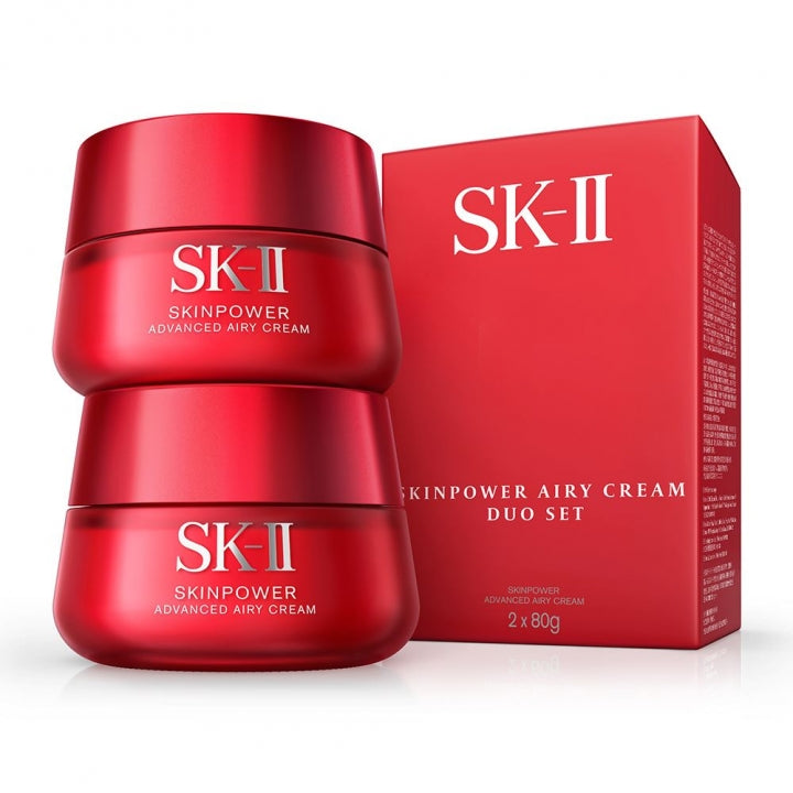 SK-II Skinpower Re-New Airy Cream Duo Set 80g*2 - Pitera™ Essence Moisturizing Cream for radiant and firm skin