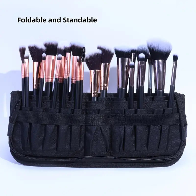 Makeup Brush Storage Bag | Travel Brush Holder Pouch