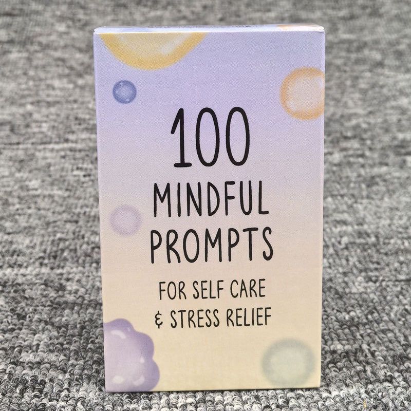 100 Mindful Prompts Cards | Self Care &amp; Stress Relief Mindfulness Deck