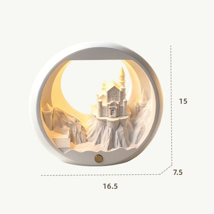 YOOCHINSY Swan Castle Aroma Diffuser | Nordic Ambient Light Decor