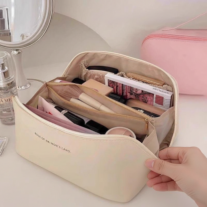 Luxury Travel Makeup Organizer Bag - Large Capacity Cosmetic Storage Pouch