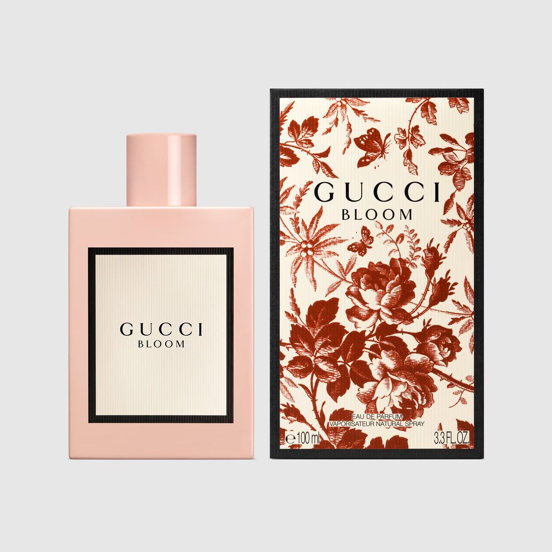 Gucci Bloom Eau de Parfum 50ml bottle - white floral fragrance with pink packaging