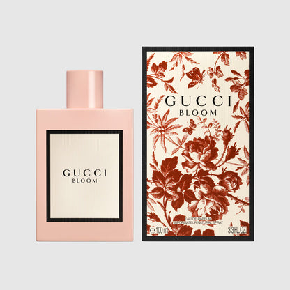 Gucci Bloom Eau de Parfum 50ml bottle - white floral fragrance with pink packaging