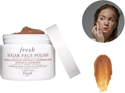 Woman applying Fresh Sugar Face Polish gentle exfoliating scrub