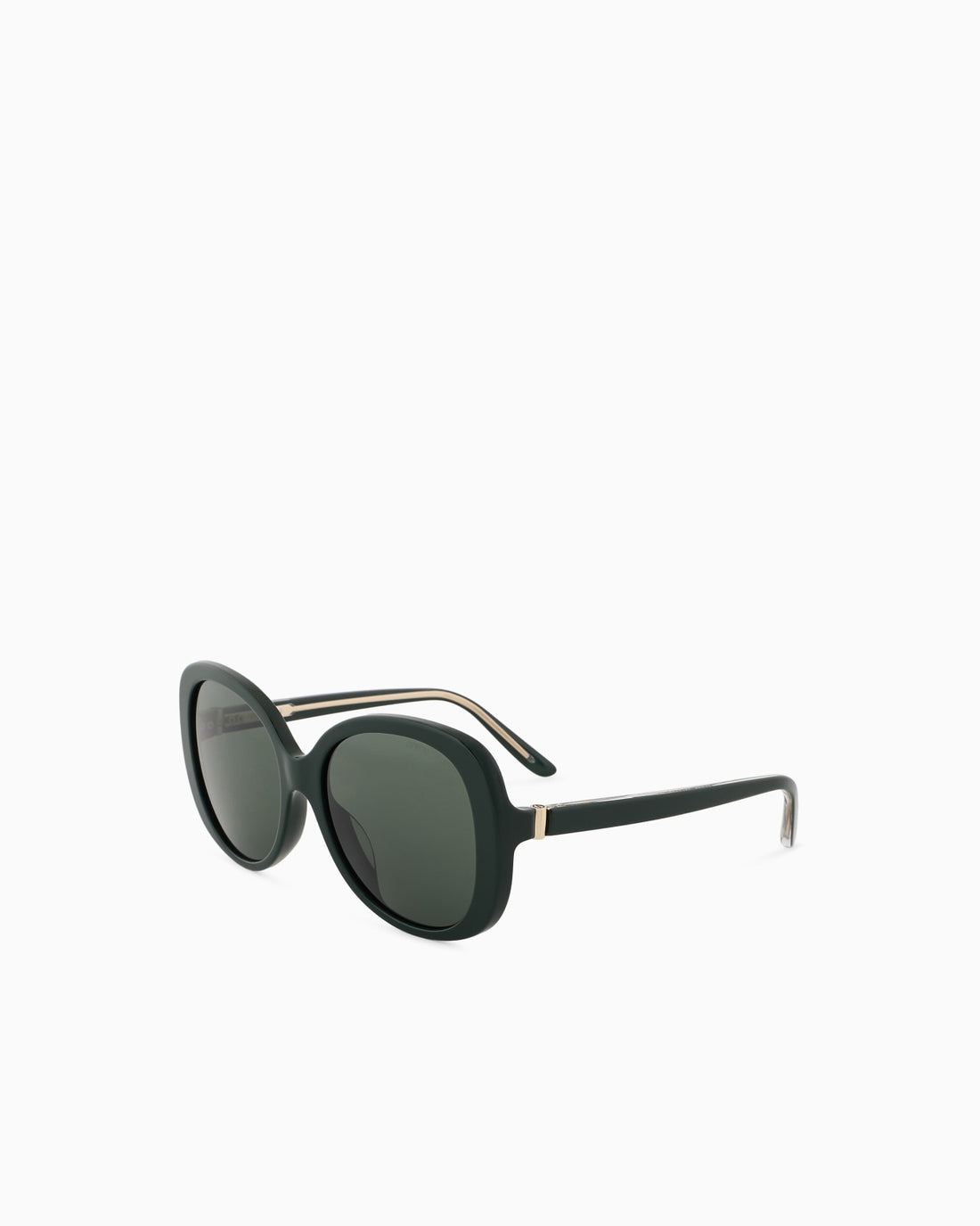 Giorgio Armani sunglasses transparent temple layer revealing logo inside
