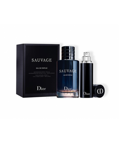 Dior Sauvage Eau de Parfum Set (100ml + 10ml Travel Spray) | Gift Set for Him