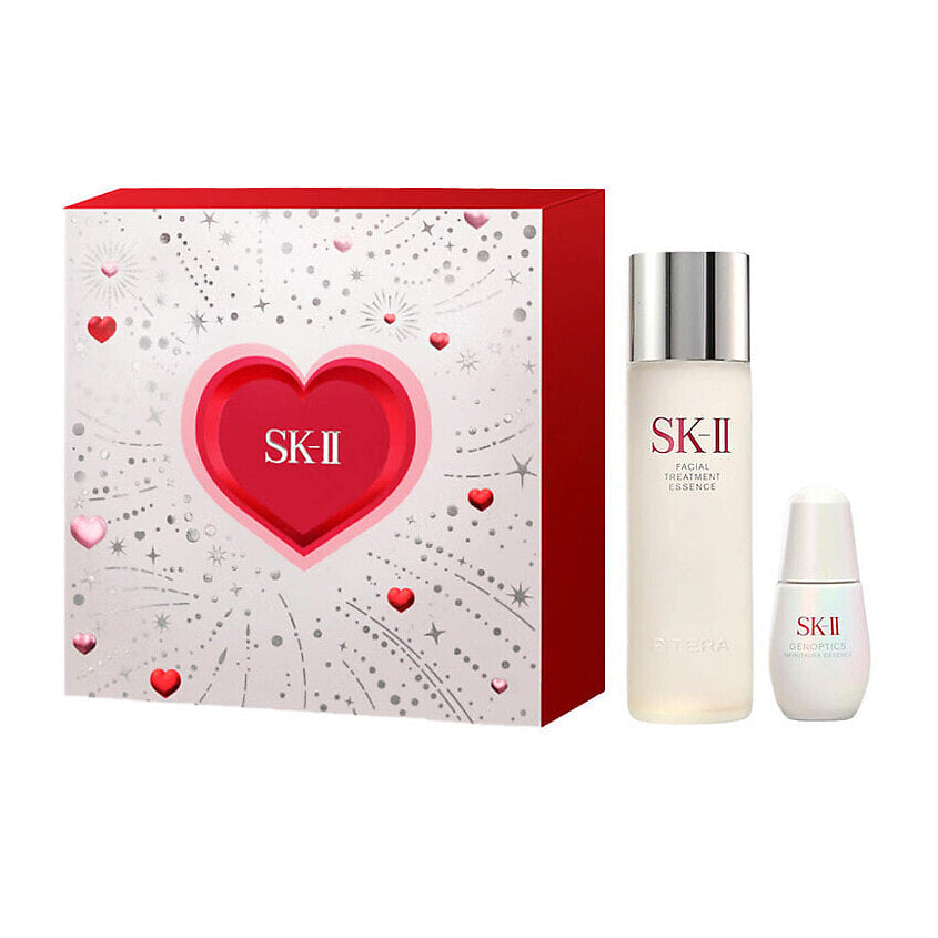SK-II essence gift set box featuring Facial Treatment Essence and Genoptics Infintaura