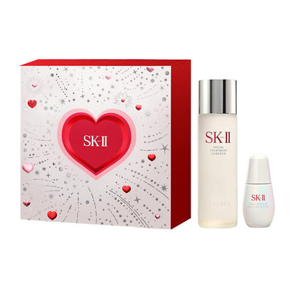 SK-II essence gift set box featuring Facial Treatment Essence and Genoptics Infintaura