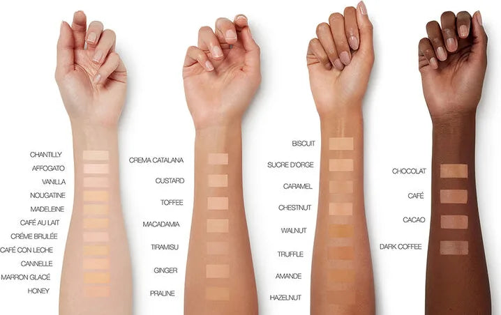 NARS Radiant Creamy Concealer complete shade range display