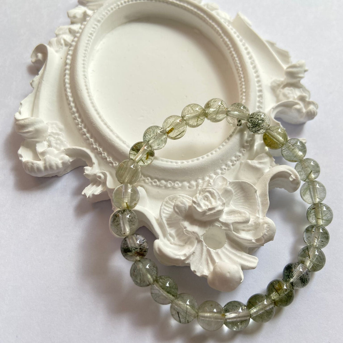 New Sprout Dawn | Green Phantom &amp; Rutilated Quartz Wealth Bracelet HWS