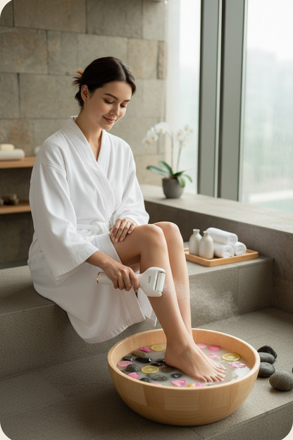 AUX Electric Foot File &amp; Callus Remover 100ml - Professional Pedicure Tool