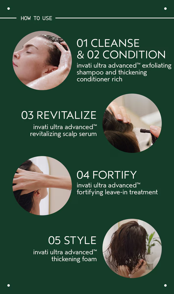 Step-by-step application on parted hair