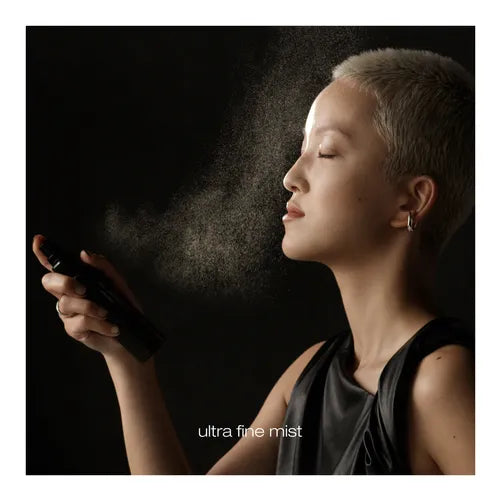 Person using Shu Uemura makeup fix mist in X and T motion