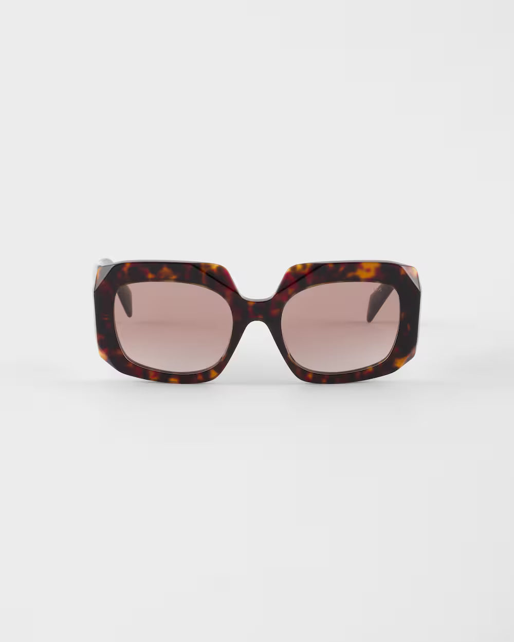 Prada Geometric Acetate Sunglasses - Oversized Square Frame - Briarwood Tortoiseshell