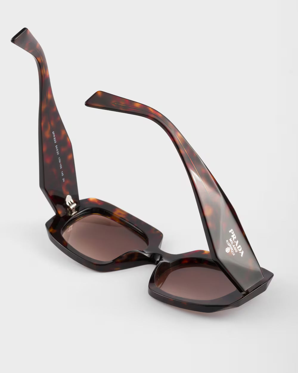 Prada Geometric Acetate Sunglasses - Oversized Square Frame - Briarwood Tortoiseshell