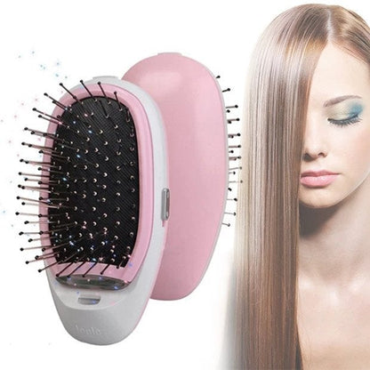 Portable Electric Ionic Styling Hairbrush | Detangling &amp; Smoothing Brush | 便攜負離子造型梳