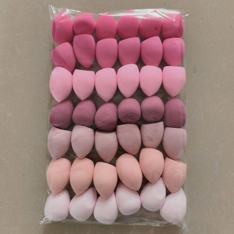 42-Pack of assorted color beauty blender sponges in a bundle

