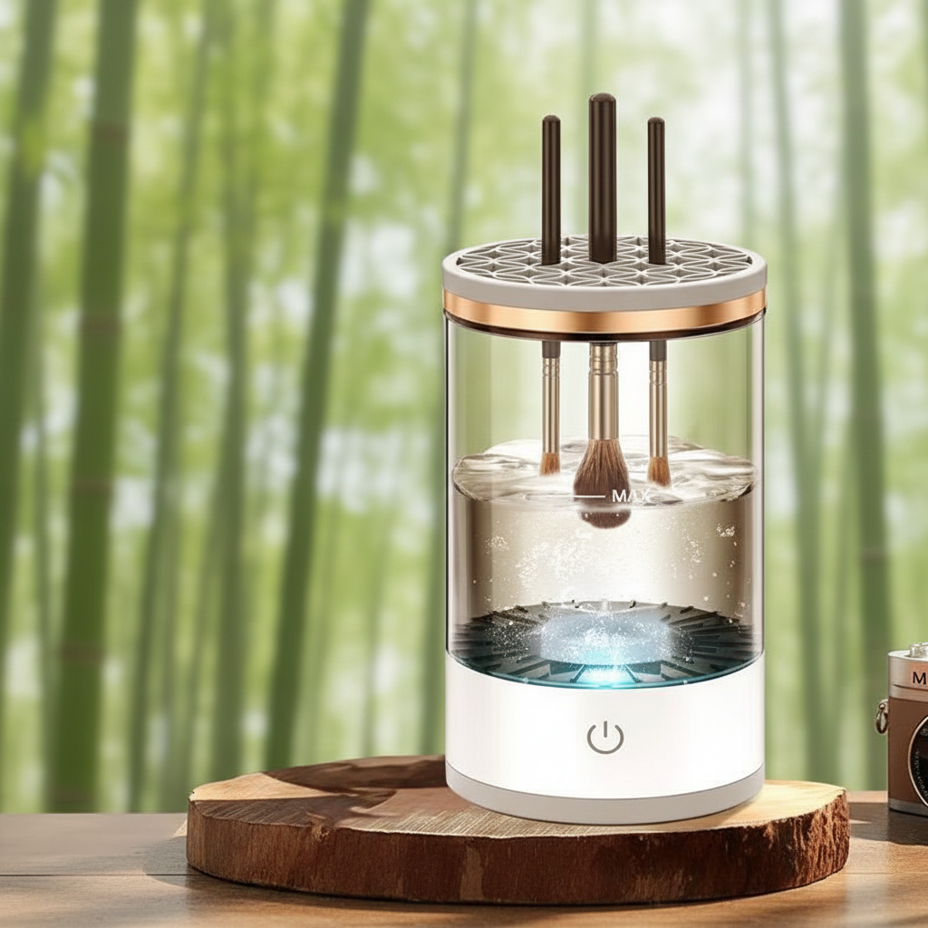 Electric Makeup Brush Cleaner - Automatic UV Cleaning &amp; Drying Station