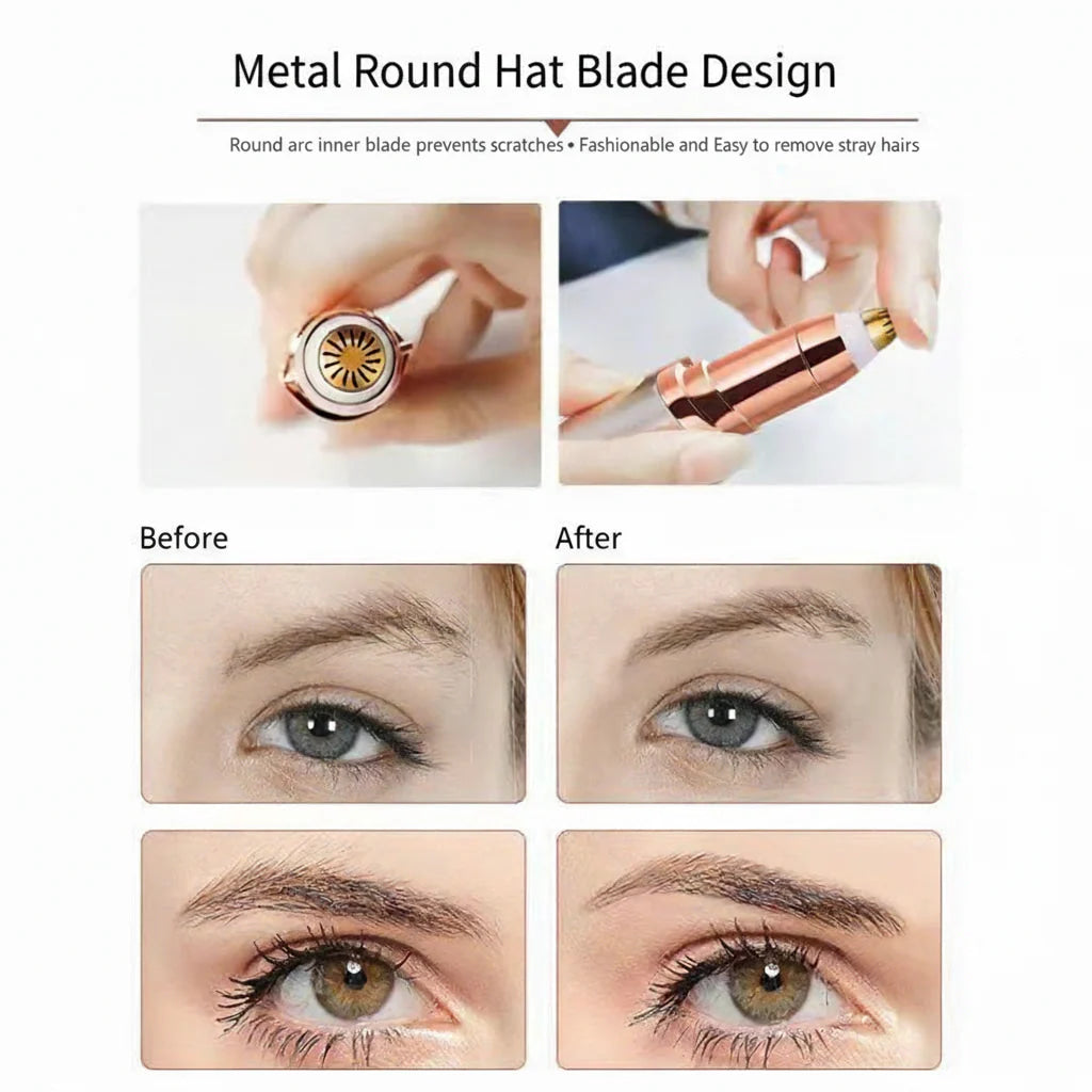 Electric Eyebrow Trimmer | USB Rechargeable Painless Precision Shaper