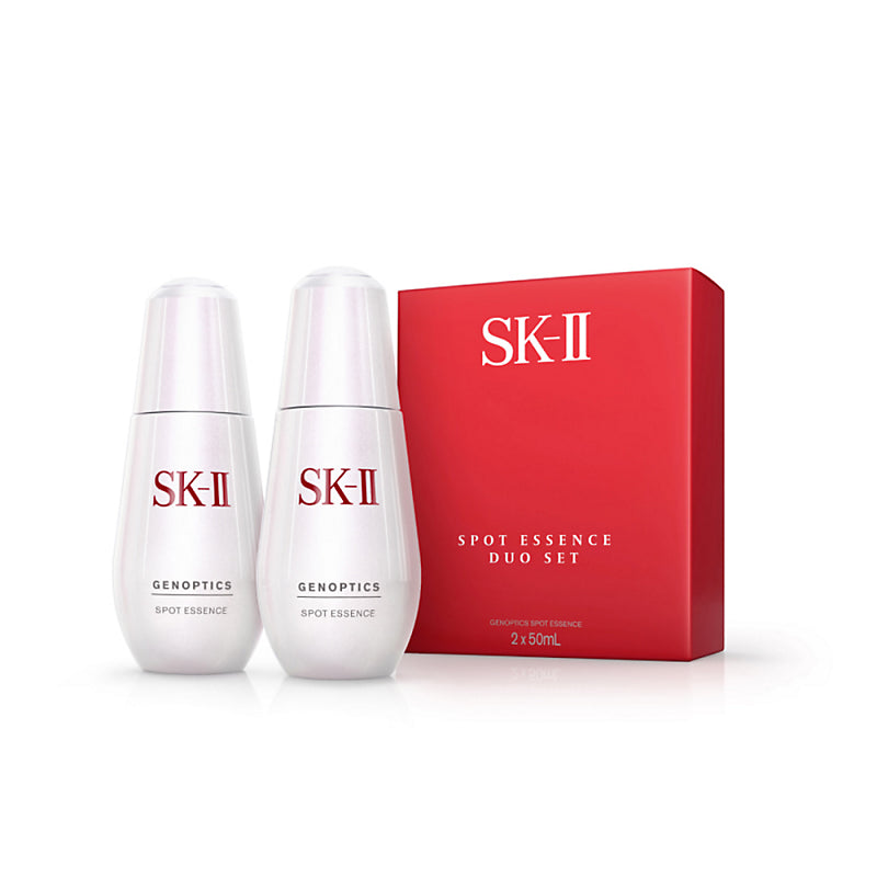 SK-II Genoptics Spot Essence 50ml x 2 bottles, Pitera brightening essence for reducing dark spots and evening skin tone