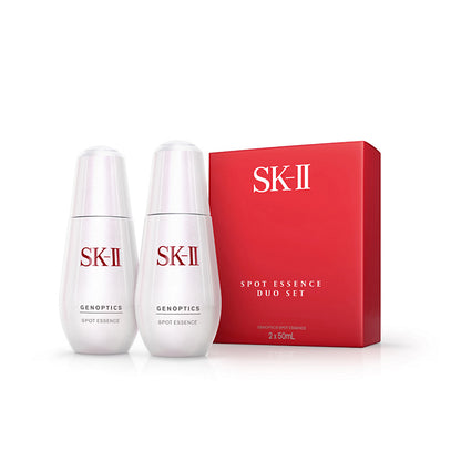 SK-II Genoptics Spot Essence 50ml x 2 bottles, Pitera brightening essence for reducing dark spots and evening skin tone