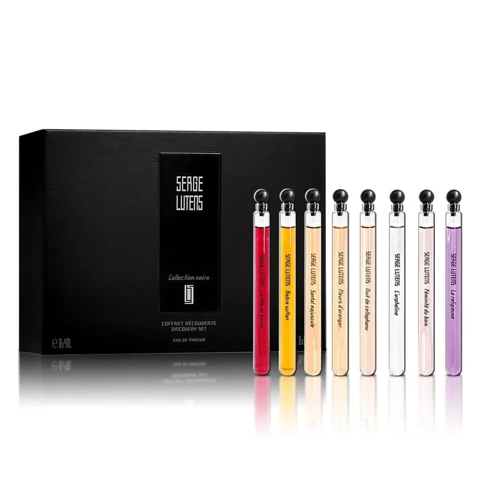 Serge Lutens Mini Perfume Discovery Set 8x4ml including La Fille de Berlin Amber Sultan Santal Majuscule