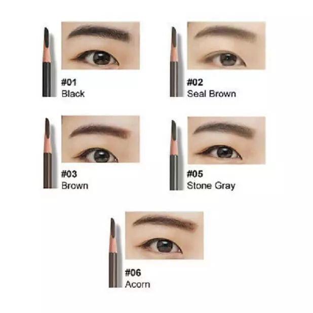 Model with defined brows using Shu Uemura H9 eyebrow pencil