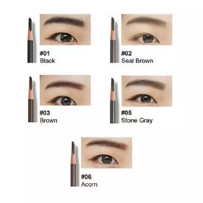 Model with defined brows using Shu Uemura H9 eyebrow pencil
