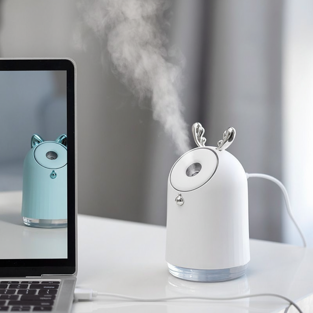 Mini Bunny Humidifier &amp; Aromatherapy Diffuser | Portable Desktop Mist Humidifier