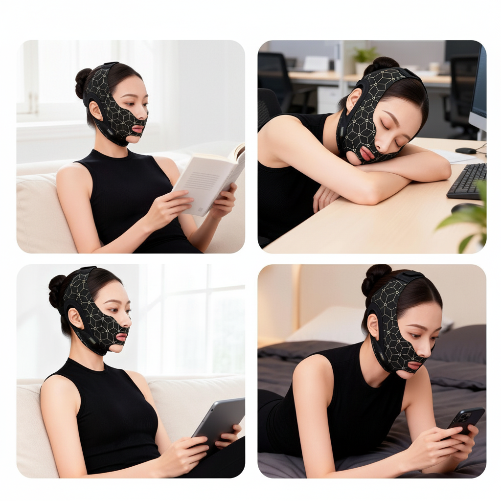 using Ali The Fox V-Face Shaping Sleep Mask 